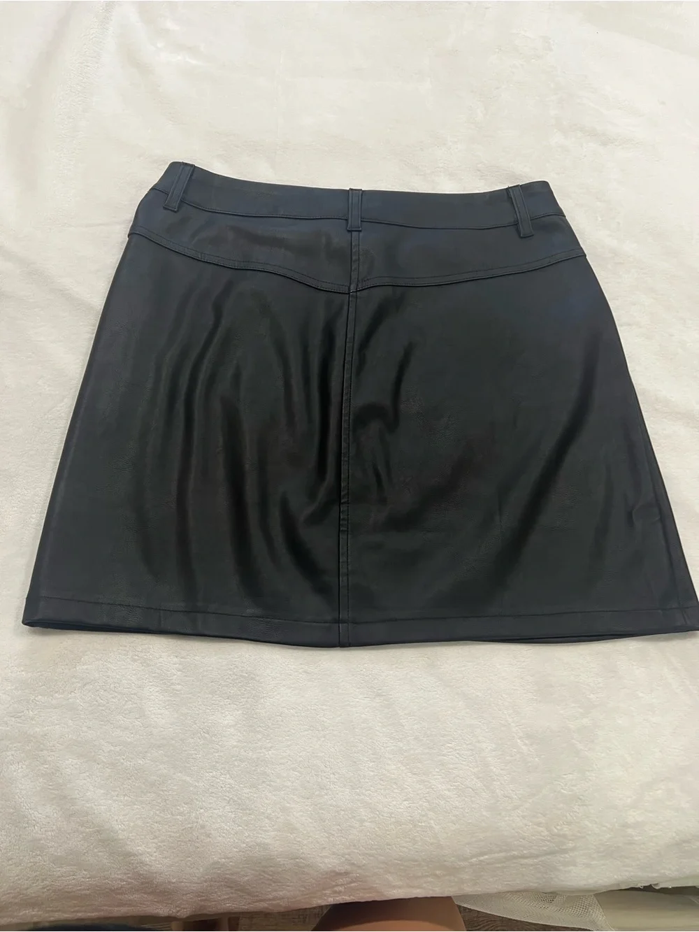 Guess Black Faux Leather Mini Skirt